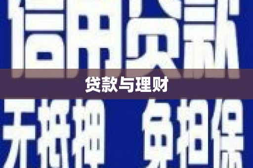 久治贷款与理财