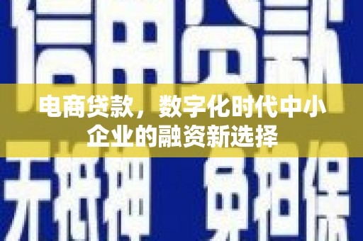 平潭电商贷款，数字化时代中小企业的融资新选择