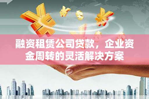崖州融资租赁公司贷款，企业资金周转的灵活解决方案