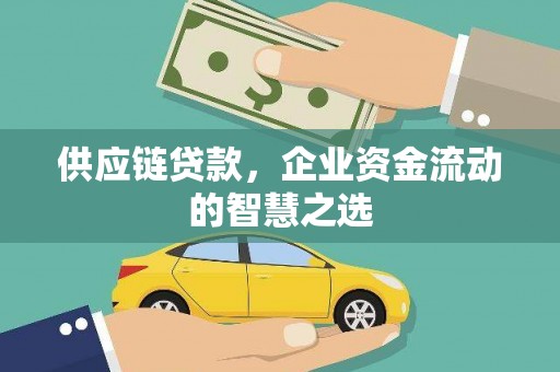蒙阴供应链贷款，企业资金流动的智慧之选