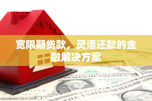 仁怀宽限期贷款，灵活还款的金融解决方案