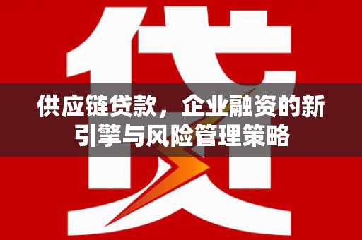 阳高供应链贷款，企业融资的新引擎与风险管理策略