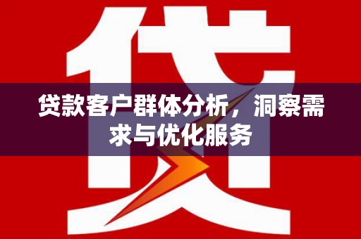 富县贷款客户群体分析，洞察需求与优化服务
